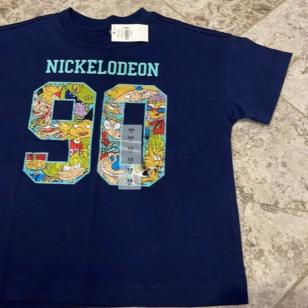 Old Navy Nickelodeon Nostalgic 90’s Graphic Tee Shirt XS Size 5 NEW